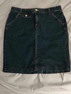 Merona Dark Blue Denim Pencil Skirt